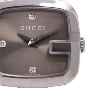 Gucci stainless steel 23mm diamond watch